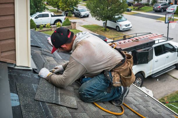 Professional Gutter Installation technician working in Manchester, KY
